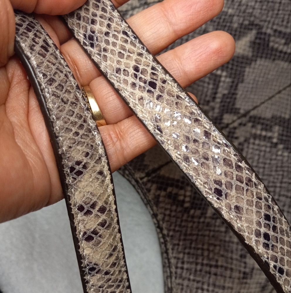 Rare Michael Kors Python Pattern Large Shoulder B… - image 5